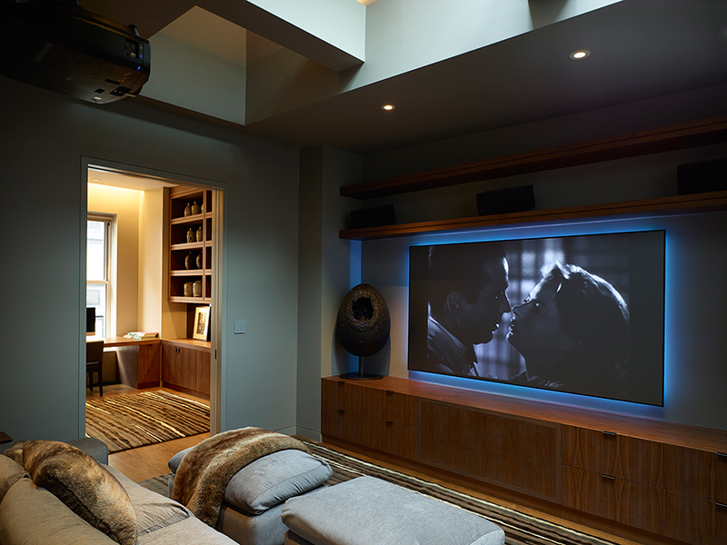 West 27 penthouse home theater