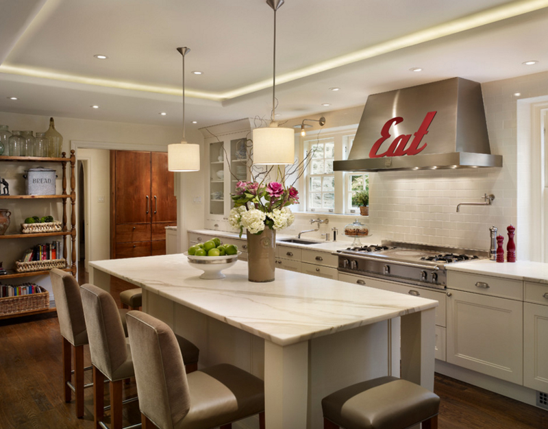 lighting over kitchen tabl