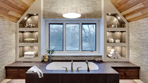 20 Contemporary Bathrooms With Vaulted Ceiling Home Design Lover