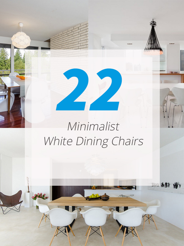 minimalist dining white chairs