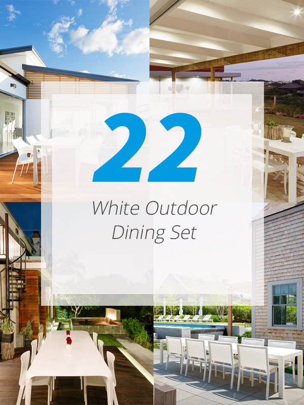 white outdoor dining set