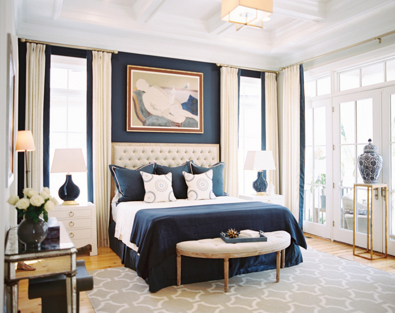 35 Popular Navy white and gold bedroom ideas for Small Space