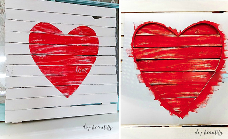 Mini Pallet Heart Sign