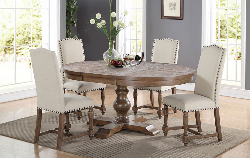 oval pedestal dining table