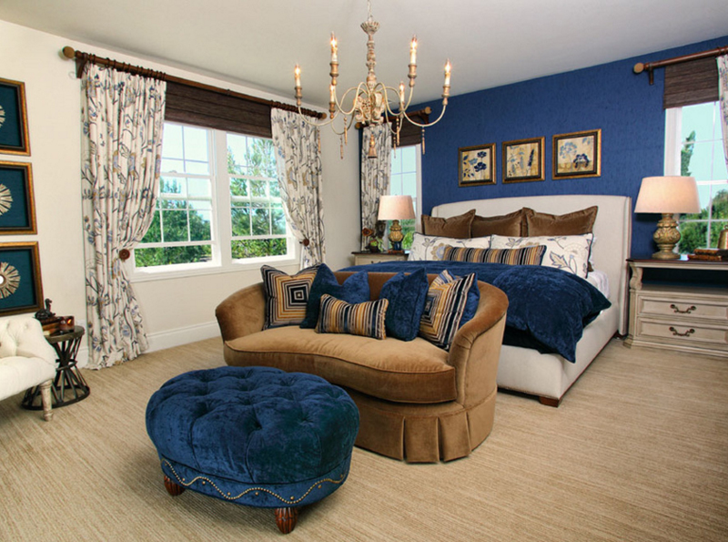 bedroom gold navy decor master bedrooms designs retreat accents