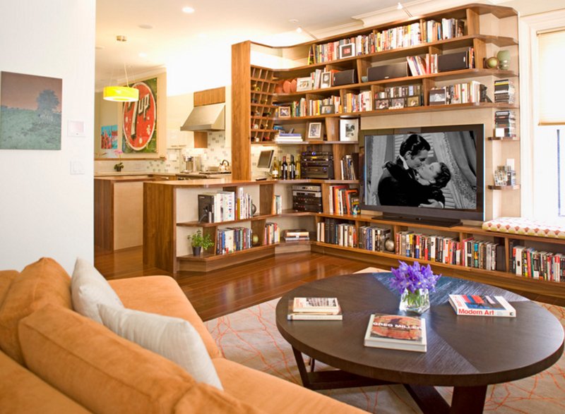 22 Interesting Ways To Add Bookshelves In The Living Room Home Design Lover