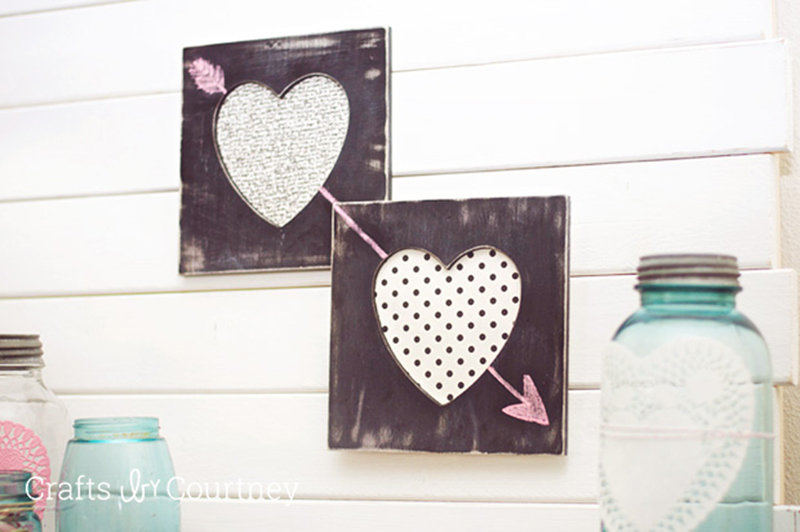 PB Kids Inspired DIY Valentine Heart Chalkboard Frames