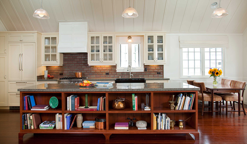 20 Charming Ways of Adding Bookshelves in the Kitchen | Home Design Lover