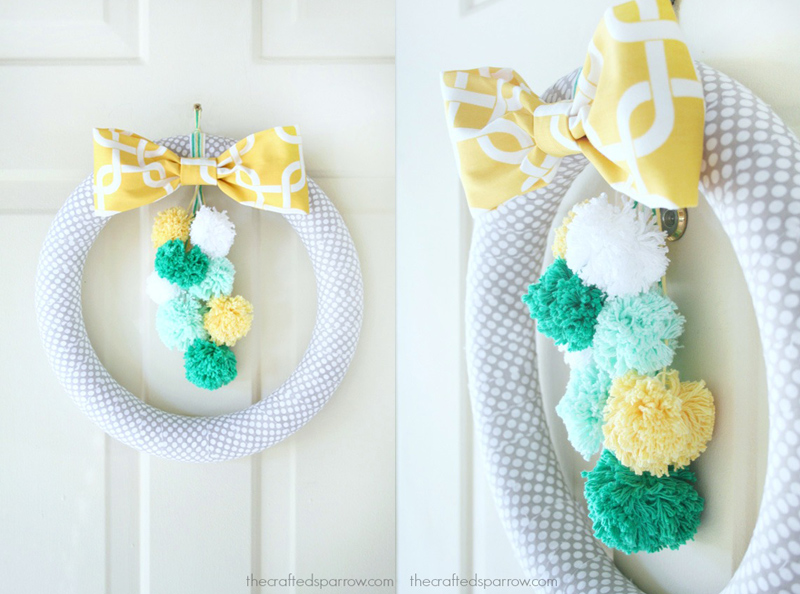 Pom Pom Spring Wreath