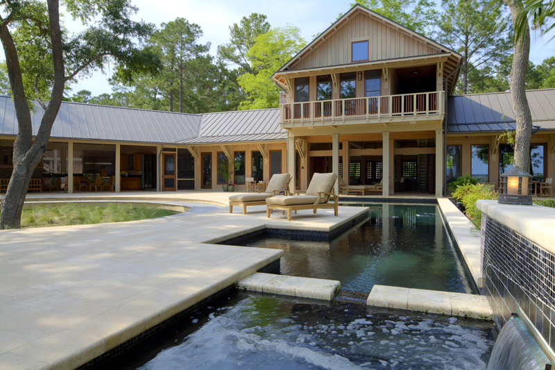 pool seating area