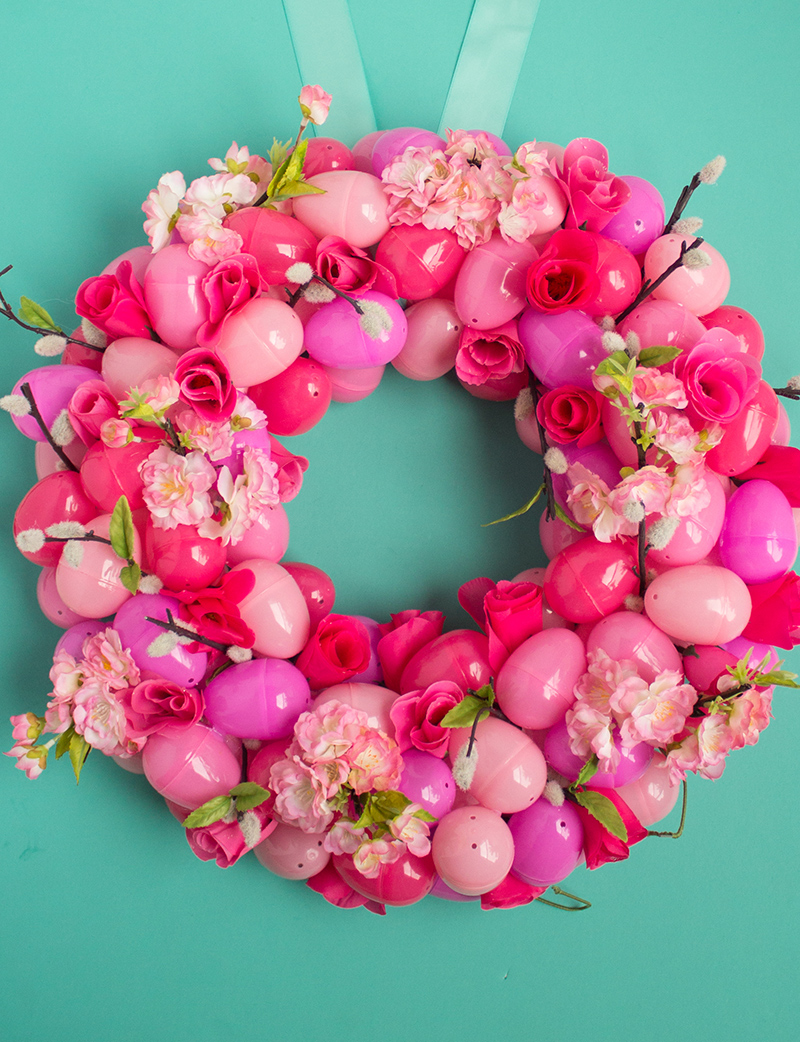 Floral Ombre Easter Egg Wreath