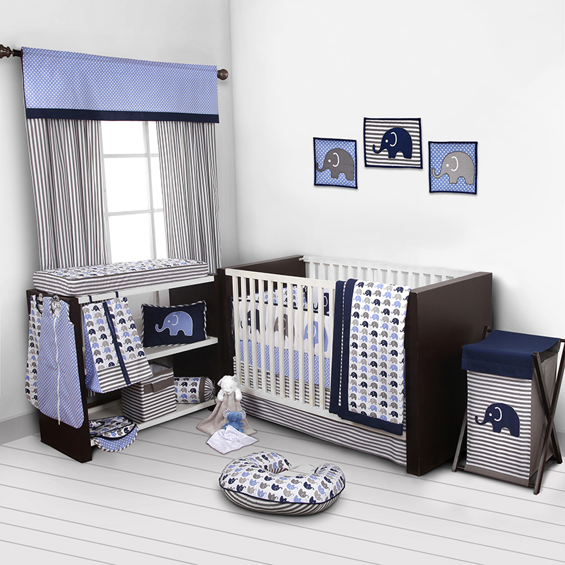 Elephants 10 Piece Crib Bedding Set 