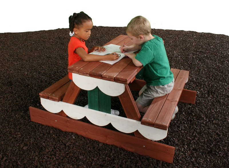 wooden picnic table