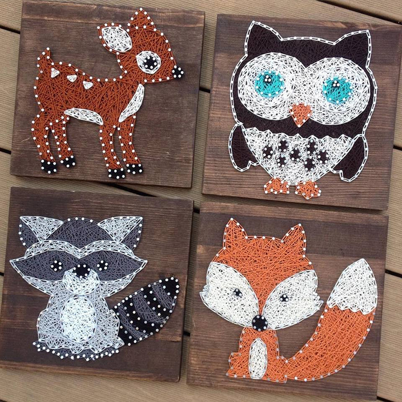 Woodland Animals String Art