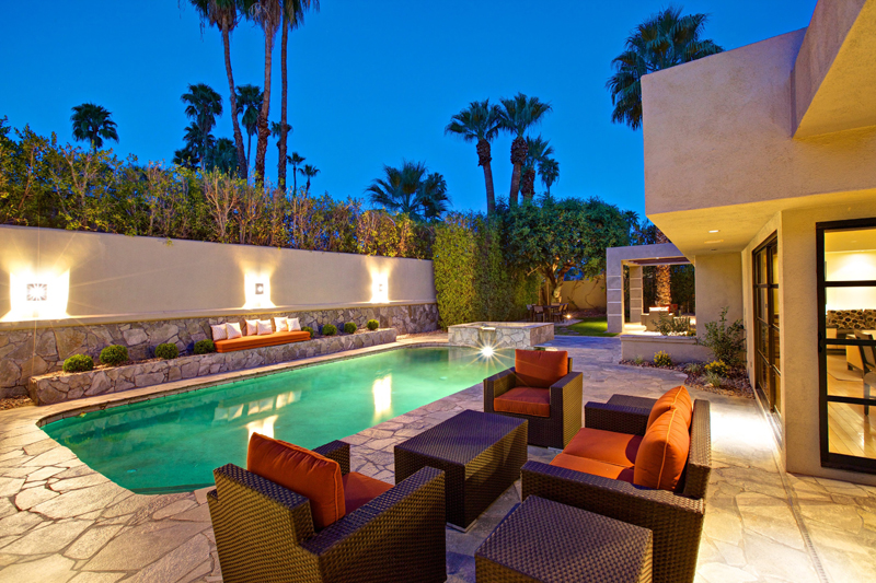 chairs around the pool