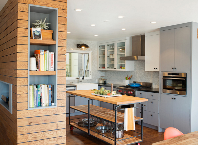 20 Charming Ways of Adding Bookshelves in the Kitchen | Home Design Lover