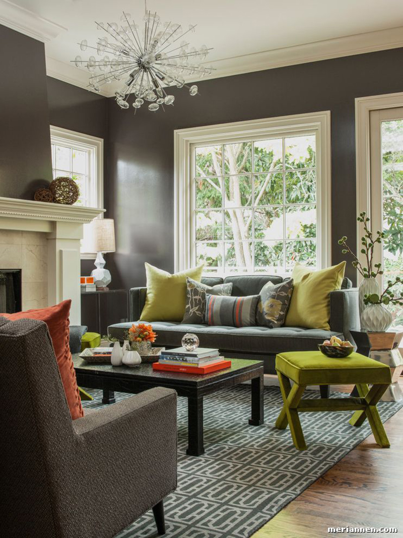 warm living room colors