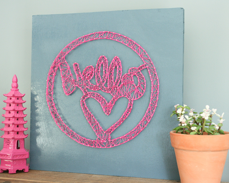 DIY String Art Hello