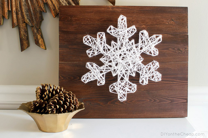 DIY Snowflake String Art