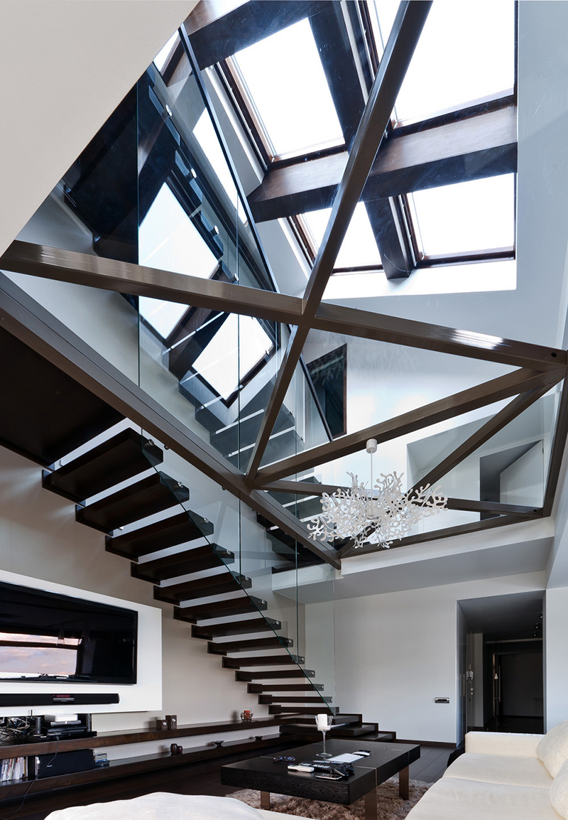 22 Sleek Glass Railings for the Stairs | Home Design Lover