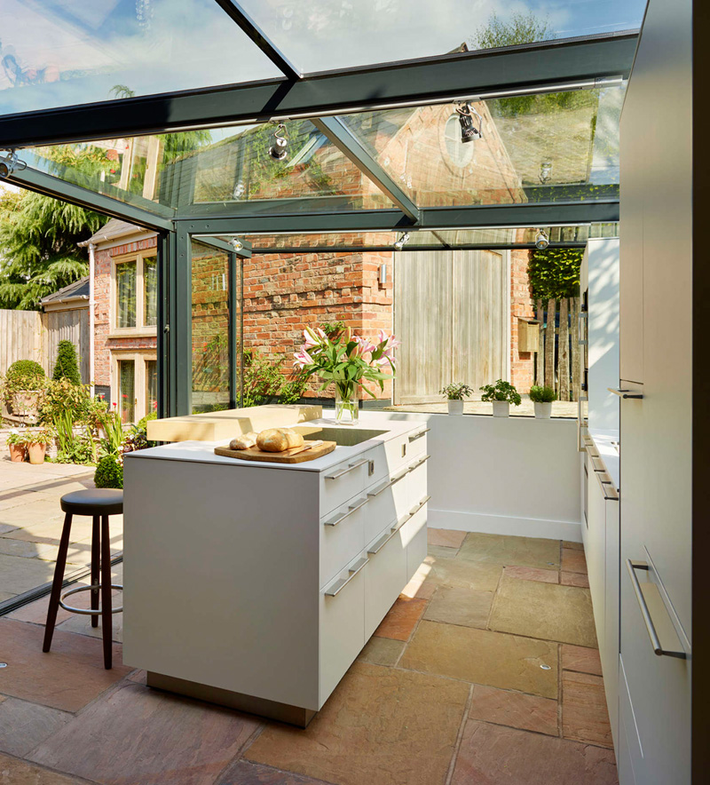 glass box kitchen door