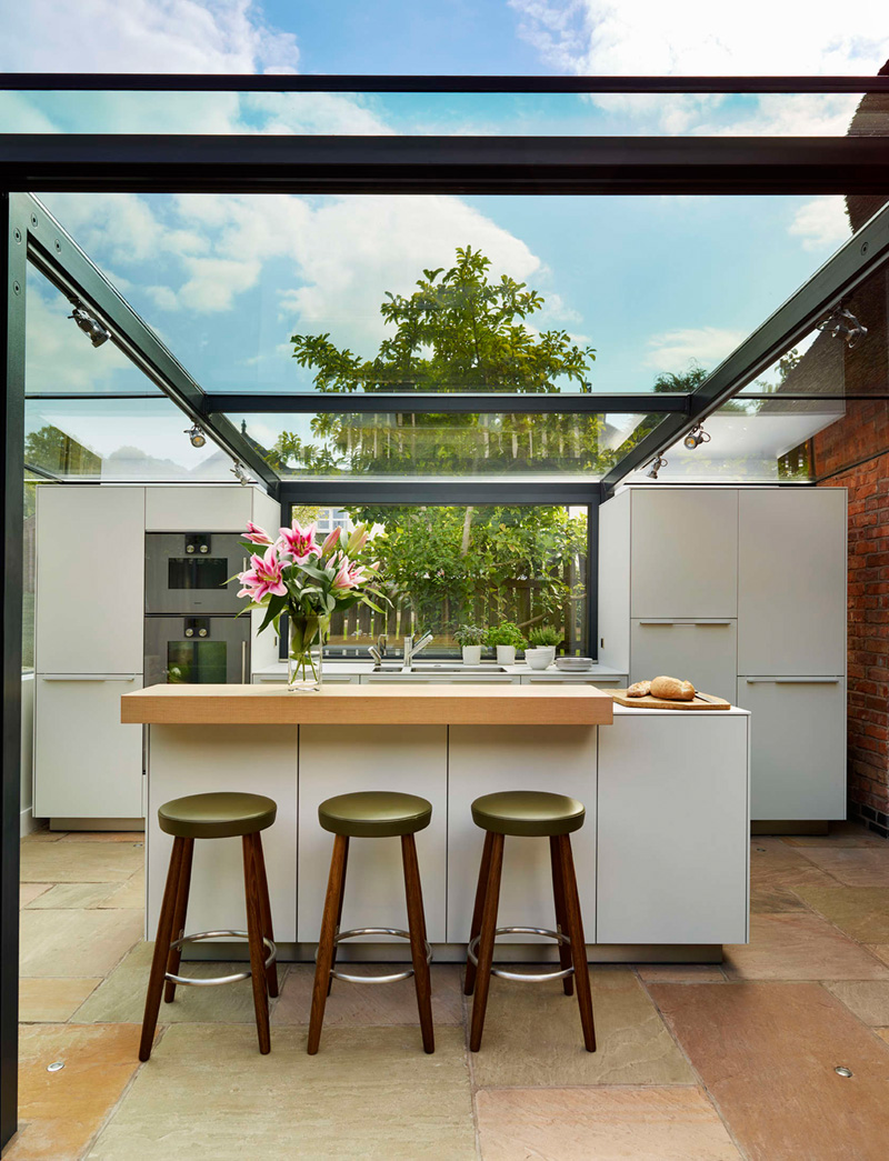 glass box kitchen island