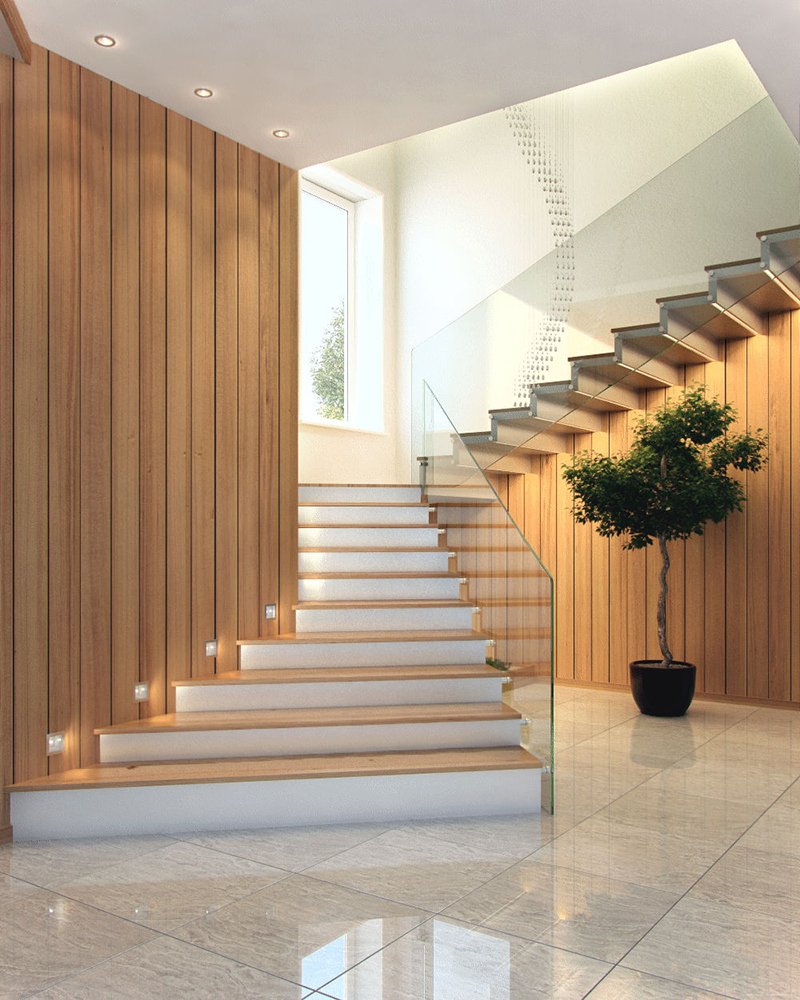 22 Sleek Glass Railings for the Stairs | Home Design Lover
