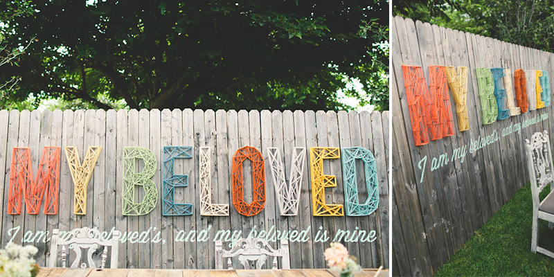 Love: Modern Typography String Backdrop