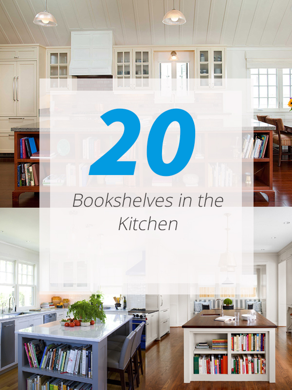 20 Charming Ways of Adding Bookshelves in the Kitchen | Home Design Lover