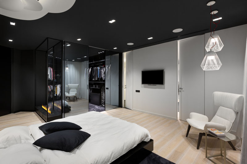 Black and White Apartment bedroom