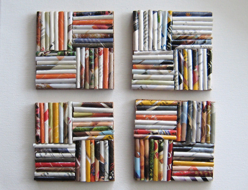 Magazine Coasters - Set of 4 - Upcycled Magazines