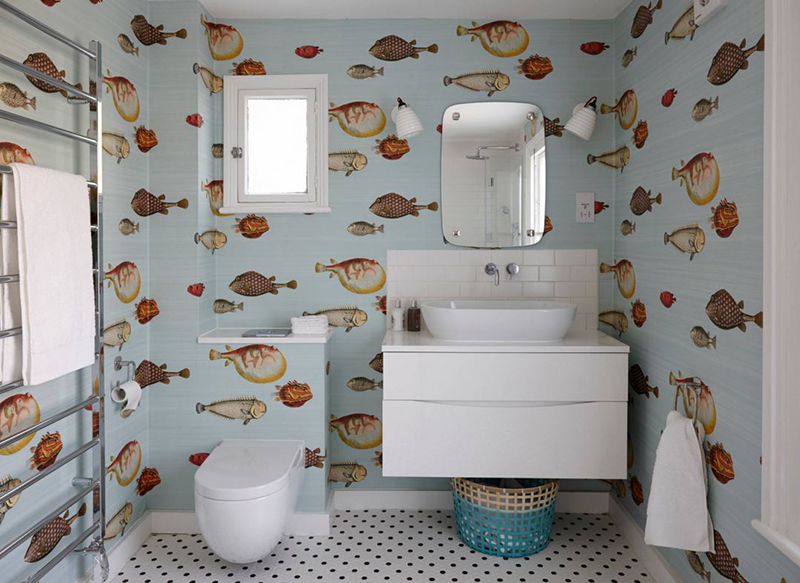 20 Designs of Stylish Bathroom Wallpapers | Home Design Lover