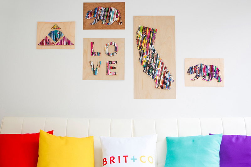 Upcykling Old Magazines Into Wall Art