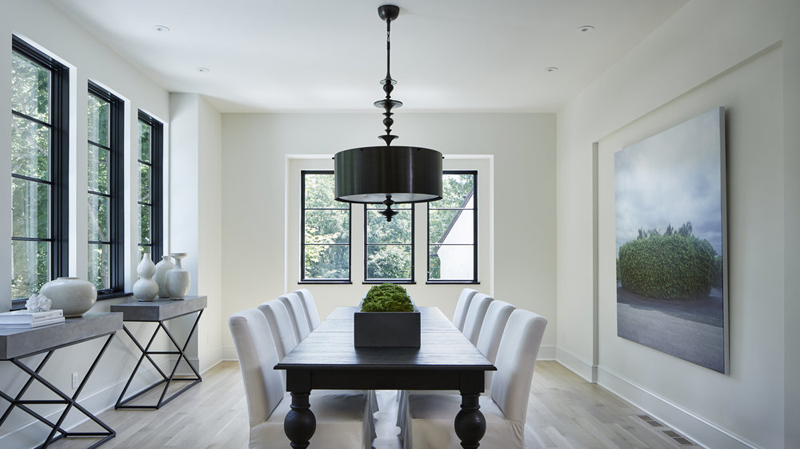 drum chandelier dining room