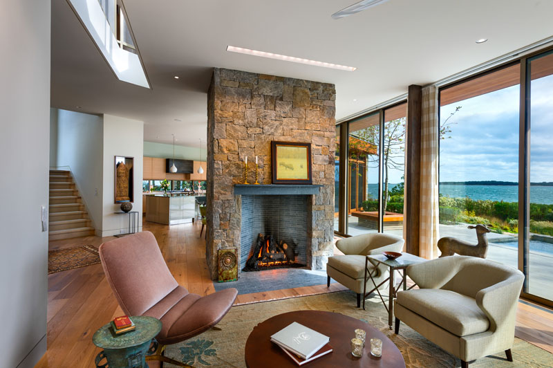 Long Island Home fireplace