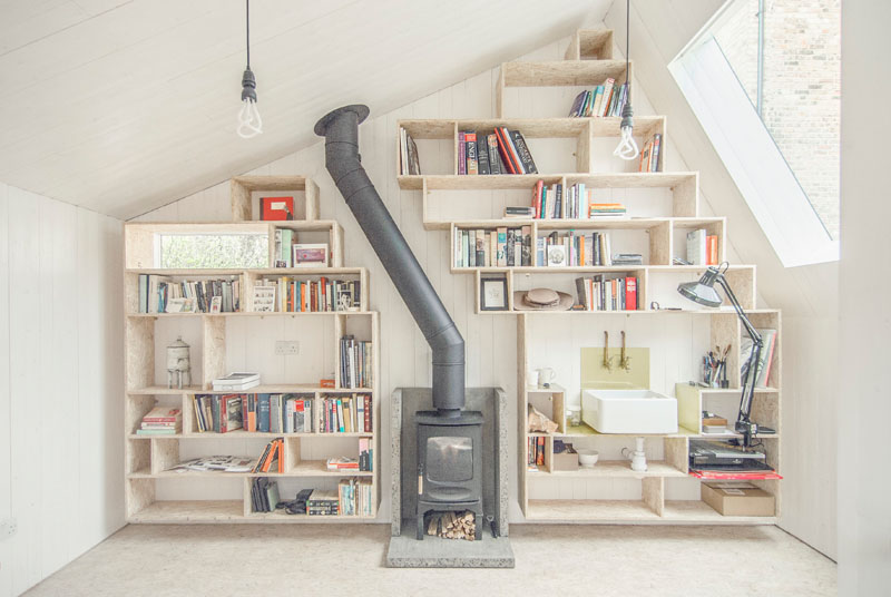 Writer's Shed London bookshelf