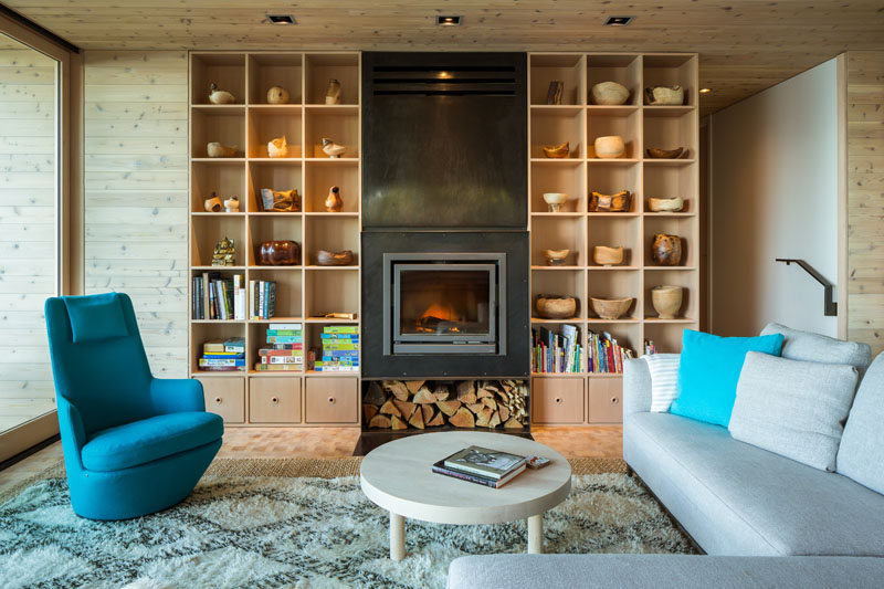 Wooden Lone Madrone Retreat Living Room