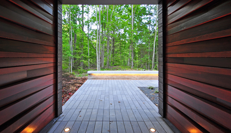 Pleated House entrance