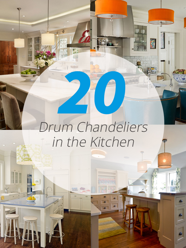 drum chandelier kitchens