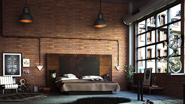 Loft Style Bedroom 