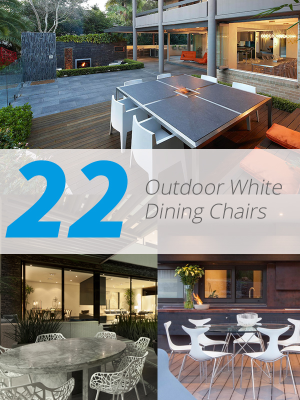 white outdoor dining chair