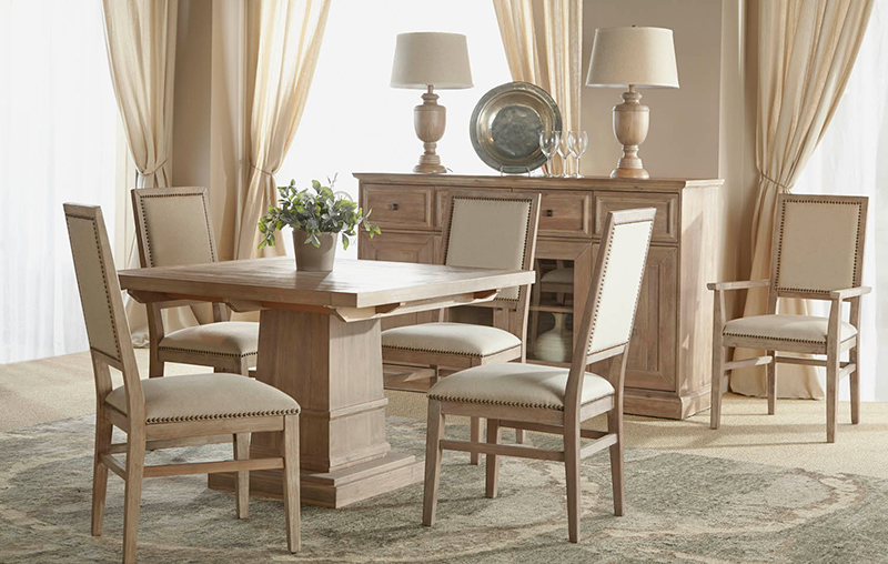  Orient Express Furniture Hudson Square Dining Set With Dexter Chairs width=