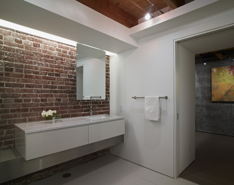 20 Awesome Brick Walls In The Bathroom Home Design Lover