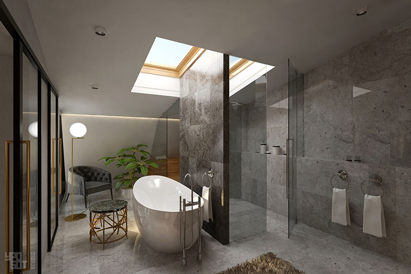 Penthouse Apartment Bathroom Design