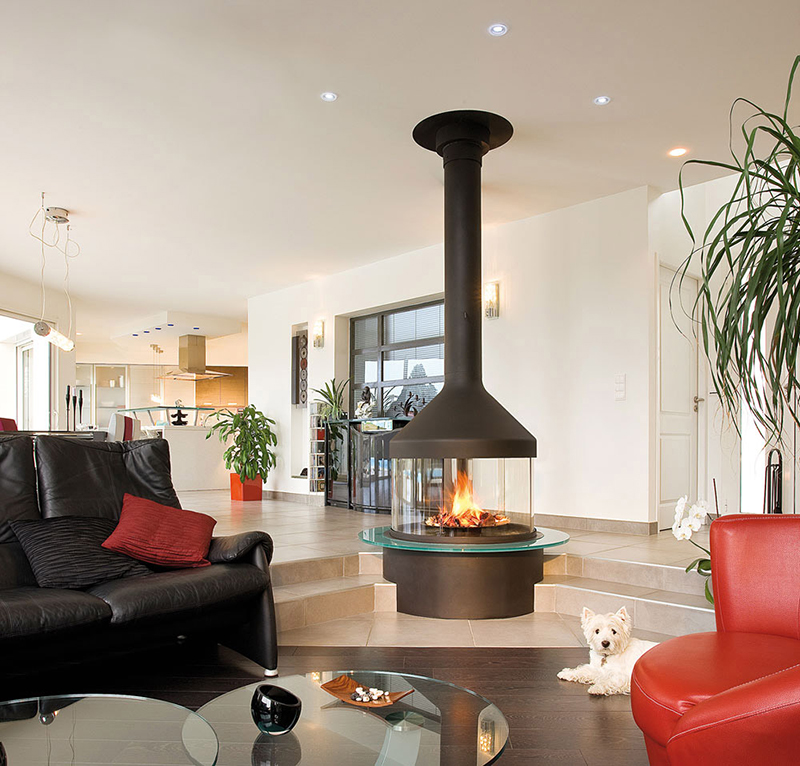 20 Suspended Fireplace Designs In The Living Room Home Design Lover