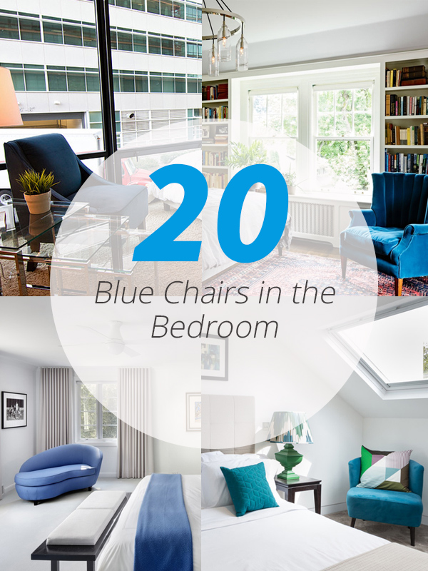 blue accent chair for bedroom