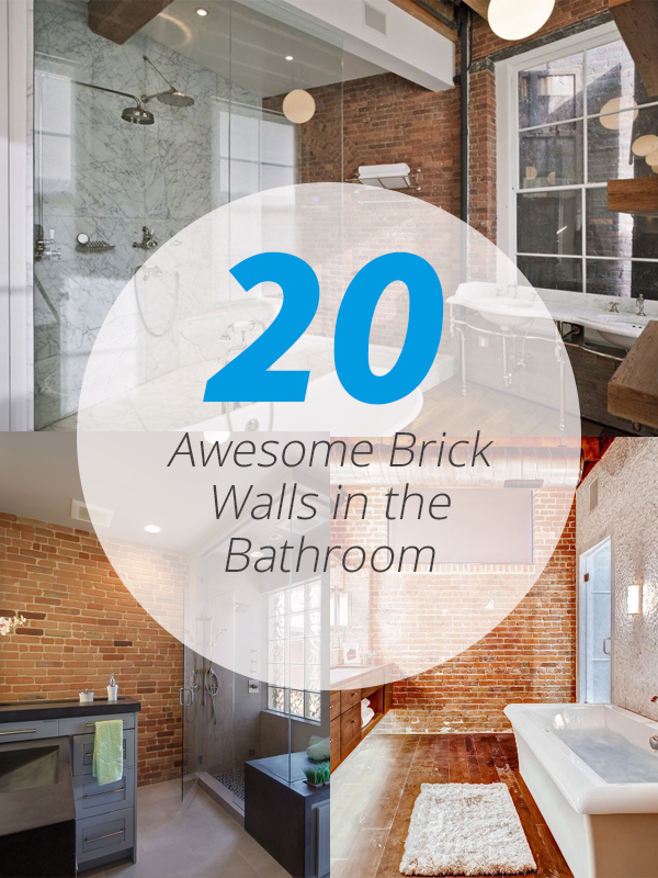 brick wall bathrooms
