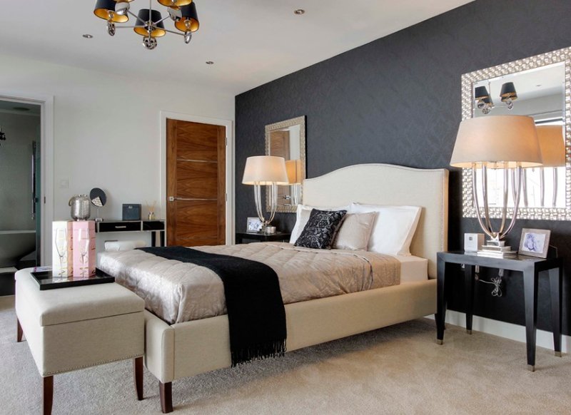 20 Beautiful Black Accent Walls In Different Bedrooms Home Design Lover