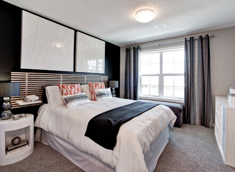 20 Beautiful Black Accent Walls in Different Bedrooms