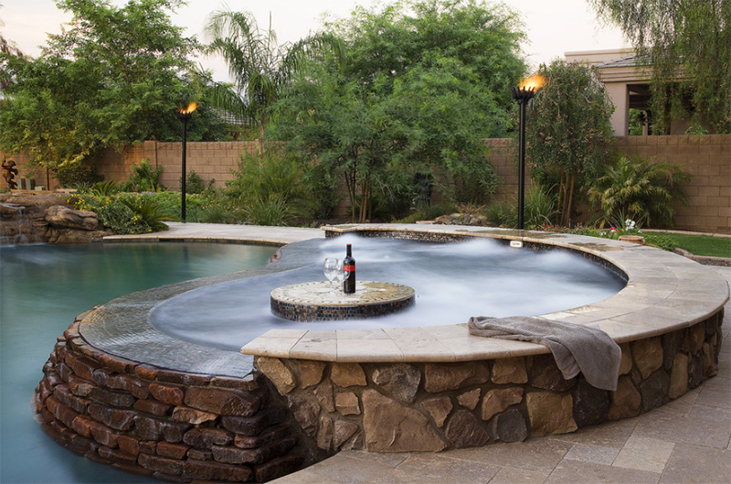 Pool Featuring Appalachian Field Stone Siding - Coronado Stone